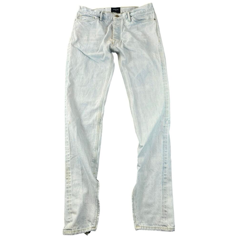Fear of God Fourth Collection Light Wash Zip Ankle Jeans 2015-2016 USA Men’s 35